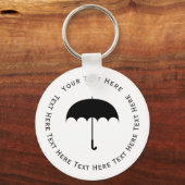 Schwarzer Schirm Schlüsselanhänger (Vorderseite)