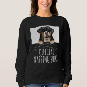 Schwarzer Schlaf Maske Grosser Schweizer Hund Offi Sweatshirt