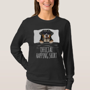Schwarzer Schlaf Maske Grosser Schweizer Hund Offi T-Shirt
