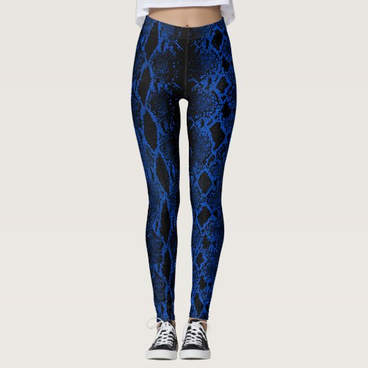 Schwarzer Schlange Leggings (Vorderseite)