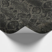 Schwarzer Schlangendruck Geschenkpapier (Ecke)