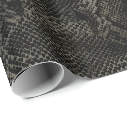 Schwarzer Schlangendruck Geschenkpapier (Rolleneckpunkt)