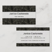 Schwarzer Schlangendruck Visitenkarte (Vorne/Hinten)