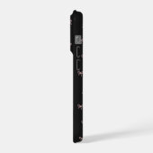 Schwarzer Schleifen-Personalisierter Telefon Coque iPhone Hülle (Linke Seite)