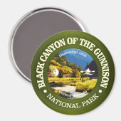 Schwarzer Schlucht des Gunnison (rd)2 Magnet (Vorderseite/Rückseite)