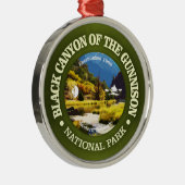 Schwarzer Schlucht des Gunnison (rd)2 Ornament Aus Metall (Rechts)