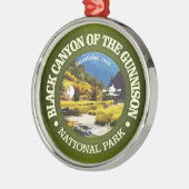 Schwarzer Schlucht des Gunnison (rd)2 Ornament Aus Metall (Links)