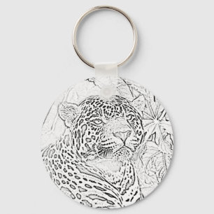(Schwarzer) Schlüsselanhänger des Jaguars