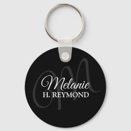 schwarzer Schlüsselanhänger mit Namen