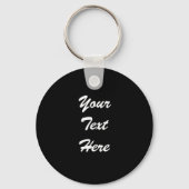Schwarzer Schlüsselanhänger Textvorlage (Vorderseite)