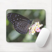 Schwarzer Schmetterling auf der Blume Mousepad (Mit Mouse)