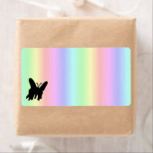 Schwarzer Schmetterling auf Pastell Rainbow (Insitu)