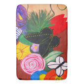 Schwarzer Schmetterling - Badematte (Vorderseite Vertikal)