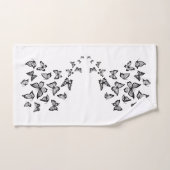"Schwarzer Schmetterling" Badetuch-Set Badhandtuch Set (Handtuch)