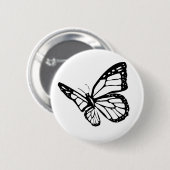 Schwarzer Schmetterling Button (Vorne & Hinten)