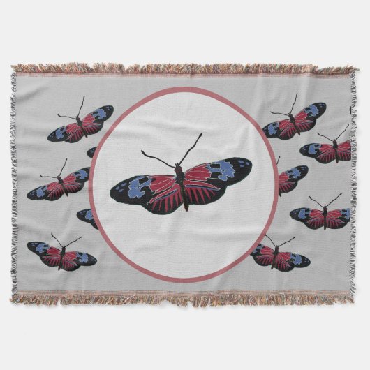 Schwarzer Schmetterling Decke (Vorderseite)