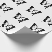 SCHWARZER SCHMETTERLING GESCHENKPAPIER (Ecke)