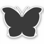 Schwarzer Schmetterling geschnitten Vinyl Sticker (Vorderseite)