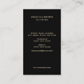 Schwarzer Schmetterling-Imitat Visitenkarte (Rückseite)