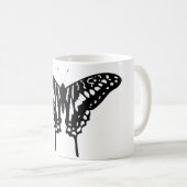 Schwarzer Schmetterling Kaffeetasse (VorderseiteRechts)