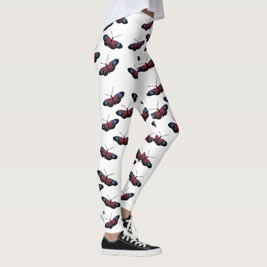 Schwarzer Schmetterling Leggings (Rechts)