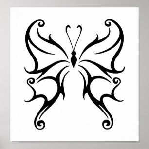 Schwarzer Schmetterling Poster