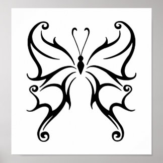 Schwarzer Schmetterling Poster