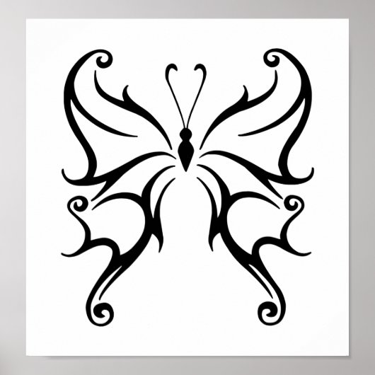 Schwarzer Schmetterling Poster (Vorne)