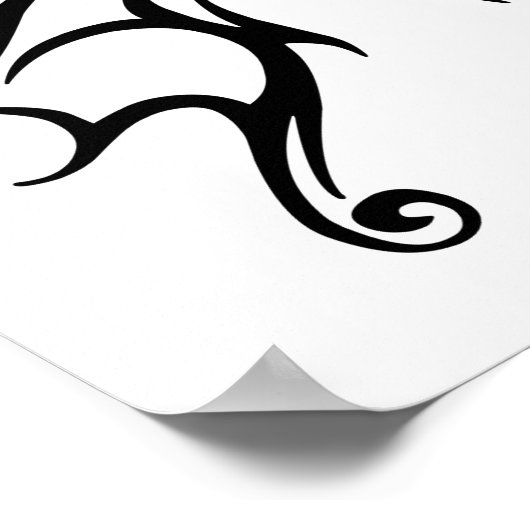 Schwarzer Schmetterling Poster (Ecke)