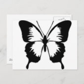 Schwarzer Schmetterling Postkarte (Vorne/Hinten)