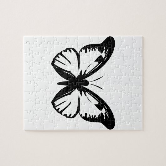 Schwarzer Schmetterling Puzzle (Horizontal)