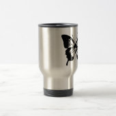 Schwarzer Schmetterling Reisebecher (Mittel)