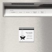 Schwarzer Schmetterling Save the Date Magnet (In Situ (Geschirrspüler))