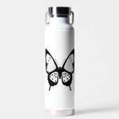Schwarzer Schmetterling Trinkflasche (Vorne)