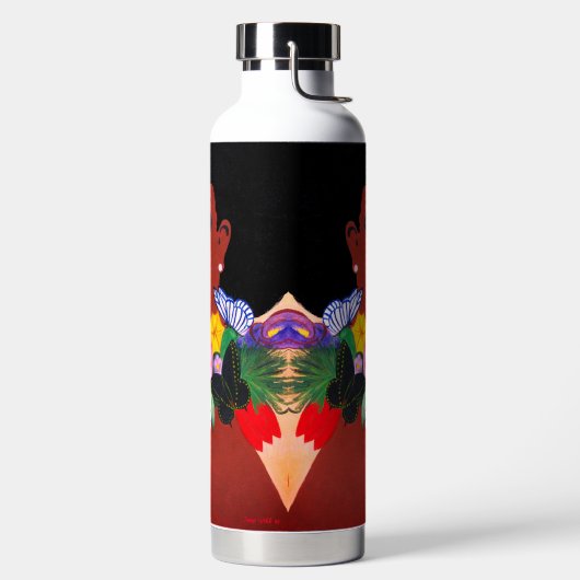 Schwarzer Schmetterling - Trinkflasche (links)