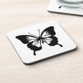 Schwarzer Schmetterling Untersetzer (Linke Seite)