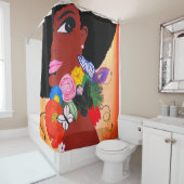 Schwarzer Schmetterlingsduschvorhang Duschvorhang (Beispiel)