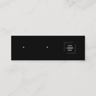 Schwarzer Schmuck für Stecker-Ohrringe Elegante Pr Mini Visitenkarte