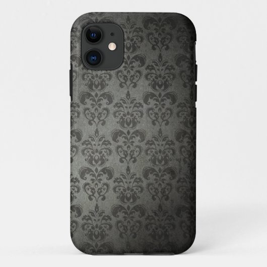 Schwarzer Schmutz-Blumendamast gotischer iPhone 5s Case-Mate iPhone Hülle (Rückseite)