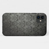 Schwarzer Schmutz-Blumendamast gotischer iPhone 5s Case-Mate iPhone Hülle (Rückseite (Horizontal))
