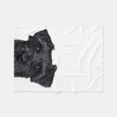 Schwarzer Schnauzer Fleecedecke (Vorderseite (Horizontal))