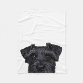 Schwarzer Schnauzer Fleecedecke (Vorderseite)