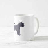 Schwarzer Schnauzer-Hund Kaffeetasse (VorderseiteRechts)