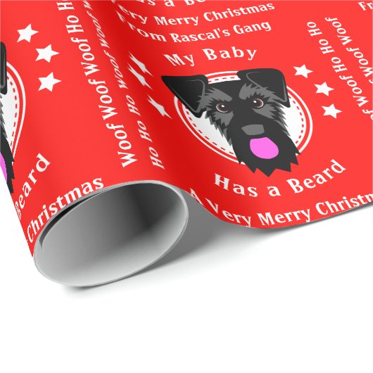 Schwarzer Schnauzer oder Schnauzer-Standardsonne Geschenkpapier (Rolleneckpunkt)