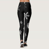 Schwarzer Schneeflocken Leggings (Rückseite)
