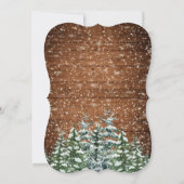 Schwarzer Schneewald Junggeselinnen-Abschied Einladung (Rückseite)