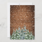 Schwarzer Schneewald Junggeselinnen-Abschied Einladung (Rückseite)