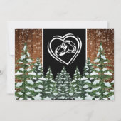 Schwarzer Schneewald und Foto Einladung (Rückseite)