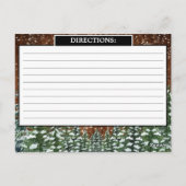 Schwarzer Schneewald & Waldkiefer Rezept Karte (Rückseite)