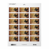 Schwarzer Schnitt Adressaufkleber (Vorne)